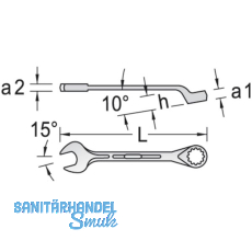 GEDORE Ringmaulschlssel 1B DIN3113B 19 mm Ringseite gekrpft