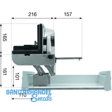 Metall-Einbau-Allesschneider AES 62 SL, silbermetallic, links