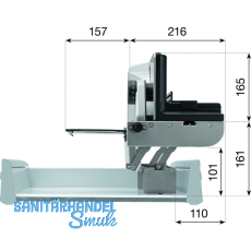 Metall-Einbau-Allesschneider AES 62 SR silbermetallic, rechts
