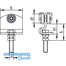 Rollapparat Helm Agrar 170, einpaarig