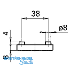 GRUNDMANN Wechselgarnitur GEOS 1754/D6K FH m. Rosetten PZ, VK 9, silber elox