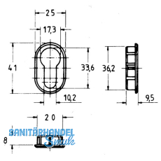JuNie Rosette fr Profilzylinder oval