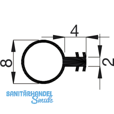 Rundprofil Silikon Isostar Durchmesser 8 mm, Kunststoff braun
