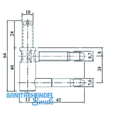 Trband Rahmenteil verstellbar, wartungsfrei, Band  15 mm, Stahl vernickelt