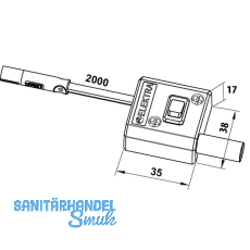Schaltermodul LD 8010A alufarbig inkl. Anschlussleitung mit Ministecker.