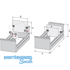HETTICH SYSTEMA TOP 2000 Schwenksttze, Format A5 quer, Stahl schwarz
