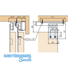 EKU COMBINO 60 Zwischenstopper, Stahl