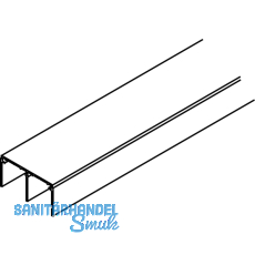 EKU DIVIDO 80 Doppelfhrungsschiene, Lnge 2500 mm, Aluminium eloxiert