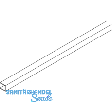 EKU DIVIDO Rahmenstirnprofil,zu Rahmenprofil vertikal, Lnge 2500, Alu eloxiert