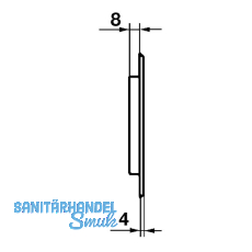 Schiebetrmuschel 40 x 127 mm, ungelocht, Messing poliert, kantig