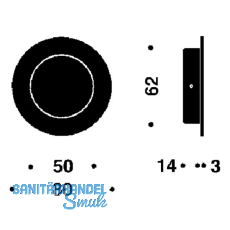 Schiebetrmuschel rund,  80 mm, Edelstahl matt