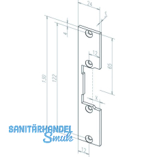 Flachschlieblech kurz KL offen, 68935-01, Edelstahl