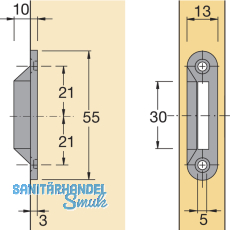 HETTICH PRESTIGE 2000 Schliewinkel Typ 5514, Zubehr, Kunststoff wei, 30123