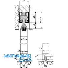Beschlagset HAWA Junior 160/A ohne Laufschiene