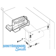 CAMAR Schrankaufhnger 806, links, Tragkraft 130KG, Stahl verzinkt