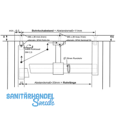 Schrankrohrlager Alexander - 80 x 12 x 40 mm, Zamak alufarbig