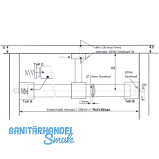 Schrankrohrlager Pressto Schrankrohr  25 mm, Zamak alufarbig