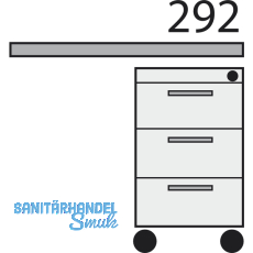 HETTICH SYSTEMA TOP 2000 Hngerahmen, EB 392 mm, ET 530 mm, Alu- Finish