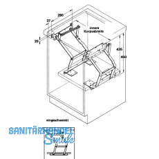Parallel-Schwenkmechanik VA 362 PL, Stahl wei lackiert