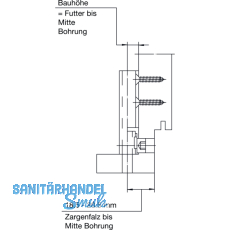 Anschraubtaschen V3611, Bauhhe 5,8 mm