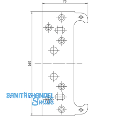 Befestigungsplatte fr Futterzarge zu TECTUS TE240 3D, Stahl verzinkt