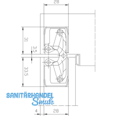 Trband TECTUS TE 340 3D FR, verdeckt, silberfrbig beschichtet