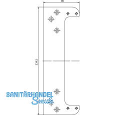 Befestigungsplatte fr Futterzarge zu TECTUS TE640 3D, Stahl verzinkt
