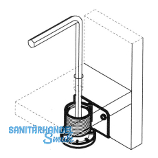 Hhenversteller zum Einschlagen 300, 28, Tragkr.100KG, FE blank/KS schwarz
