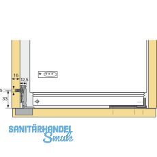 HETTICH ET 582 Spezialscharnier f. Khlschrankumb., W 95, FE /Zinkdruckg.vern.