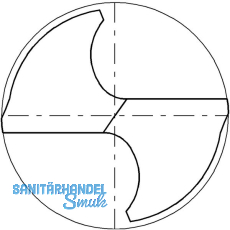 ALPEN Spiralbohrer HSS Werksnorm kurzer Schaft  12,7 mm / Bohrer  22 mm