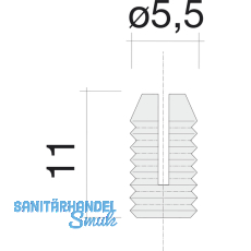 Spreizmuffe Kunststoff 11 x 5,5, Bohr- 5 mm, Kunststoff natur