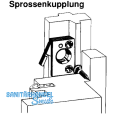 Sprossenkupplung fr Sprossenrahmen, Kunststoff dunkelbraun (11153)