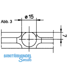 Sprossenkupplung zum Einbohren f. Sprossenkreuze, Kunststoff braun (12387)