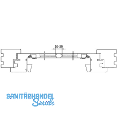 Sprossenkupplung zum Einbohren f. Sprossenkreuze, Kunststoff braun (12387)