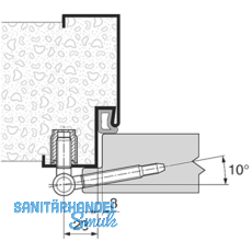 Stahlzargenband 3-DIM 2-tlg. o. Aushngesich.  20mm, Hhe 112mm,verzinkt silber