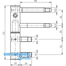 Stahlzargenband 3-DIM 2-tlg. o. Aushngesich.  20mm, Hhe 112mm,verzinkt silber