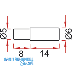 Steckbodentrger Maxi, Bohr  5 mm, vernickelt, VPE 100 ST