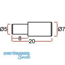 Steckbodentrger Semi, Bohr  5 mm, vernickelt, VPE 100 ST