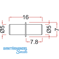 Steckbodentrger Duo, Bohr  5 mm, vernickelt, VPE 100 ST