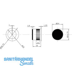 Schiebetrschloss- u. Griffset, DM 50, Nu 8 mm, Messing verchromt