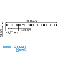 LED-Strip Reel MECCANO-72 7,8W/m 3000K warmwei IP20 5m Rolle