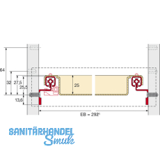 HETTICH SYSTEMA TOP 2000 Quadro 12 Teilauszug