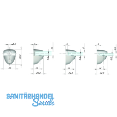 Glastablar-Klemmtrger Cobrone,Glasstrke 10 mm,Zinkdruckguss verchromt matt