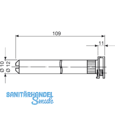 Tablartrger Nova 15, Tablarstrke 19 mm, Bolzen  12 mm, glanzverzinkt
