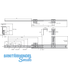 Keyboard-Auszug 2109, Lnge 450 mm, Stahl verzinkt