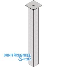 Tischfu 70 x 70 mm, Lnge 420 mm, Alu gebrstet,Platte Stahl 120x120 mm