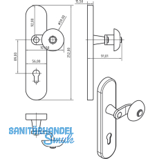 SCHSSWENDER SH-Wechselgt. TOSKANA - Knopf gerade, TS-70,Re, oK verz. geschw.