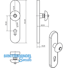 SCHSSWENDER SH-Wechselgt. TOSKANA - Knopf gerade, TS-70,Re, oK verz. geschw.