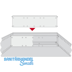 HETTICH SYSTEMA TOP 2000 Trennwand, EB 392 mm, Kunststoff Alu-Finish