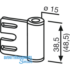 Trband Rahmenteil 11.309, Bandhhe 48,5 mm, Stahl verzinkt